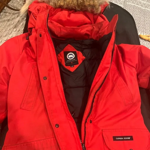 Camp Hooded Goose Jacket Canada Goose Lodge Hoody Red Canada Goose